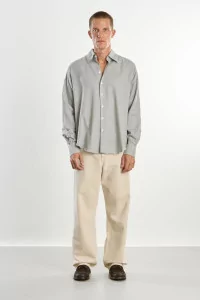 Chemise Normal Twill Coton & Laine – Grey | Centre Commercial