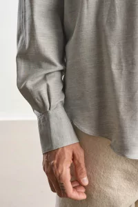 Chemise Normal Twill Coton & Laine – Grey | Centre Commercial