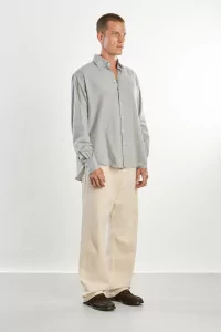 Chemise Normal Twill Coton & Laine – Grey | Centre Commercial