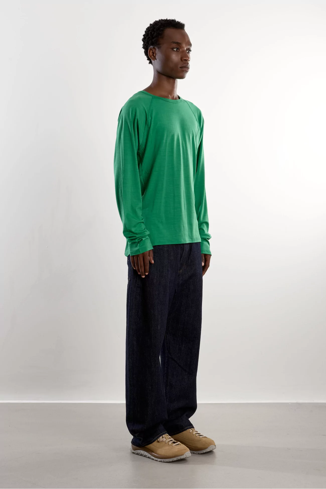 T-Shirt Jersey de Laine Polar Jersey Raglan – Emerald | Centre Commercial