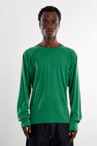 Wool Jersey Polar Jersey Raglan – Emerald | Centre Commercial