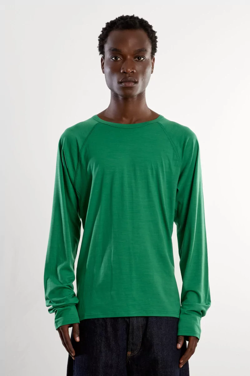 T-Shirt Jersey de Laine Polar Jersey Raglan – Emerald | Centre Commercial