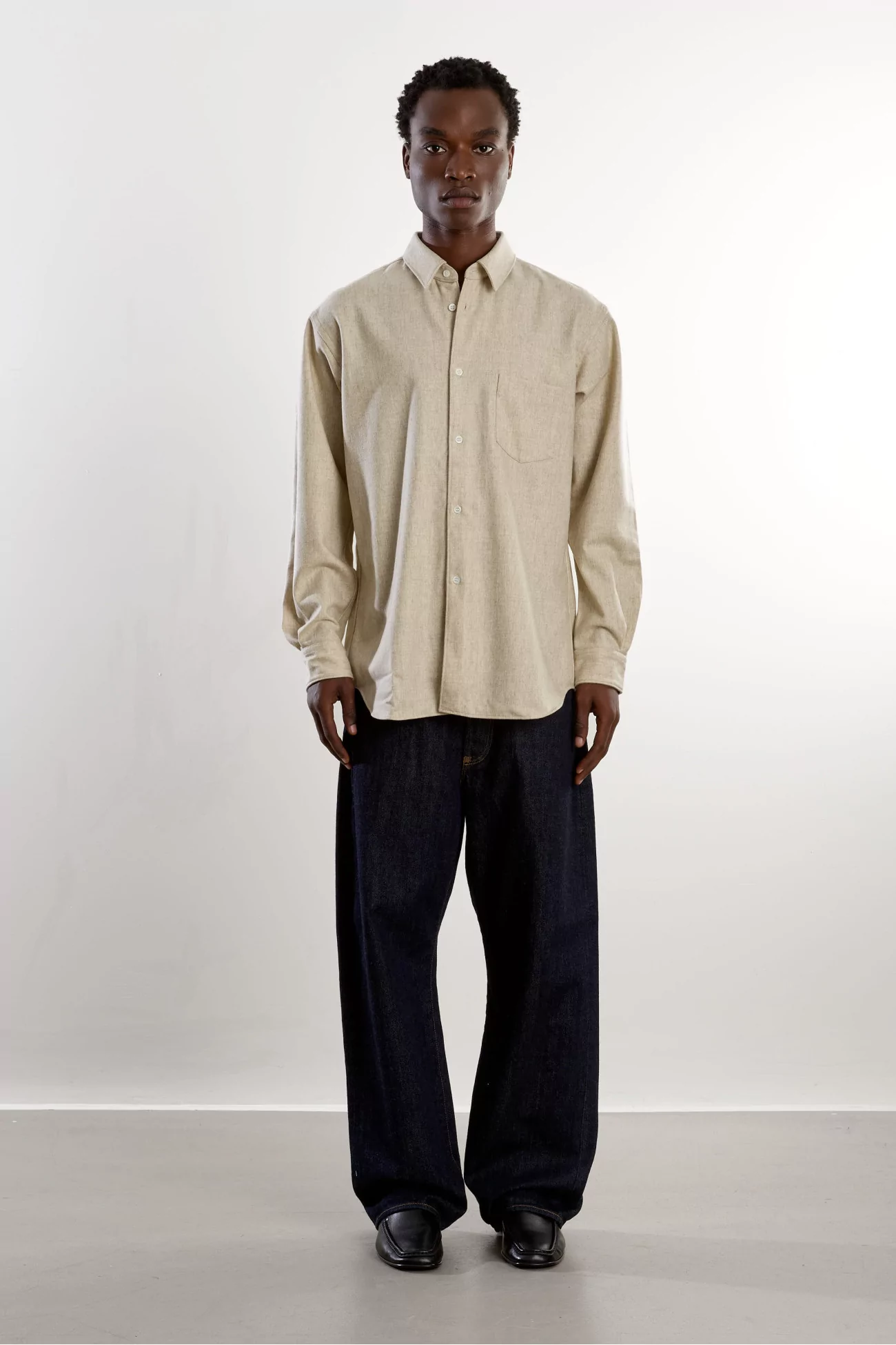 Comme des Garçons SHIRT Wool Flannel Shirt – Beige | Centre Commercial