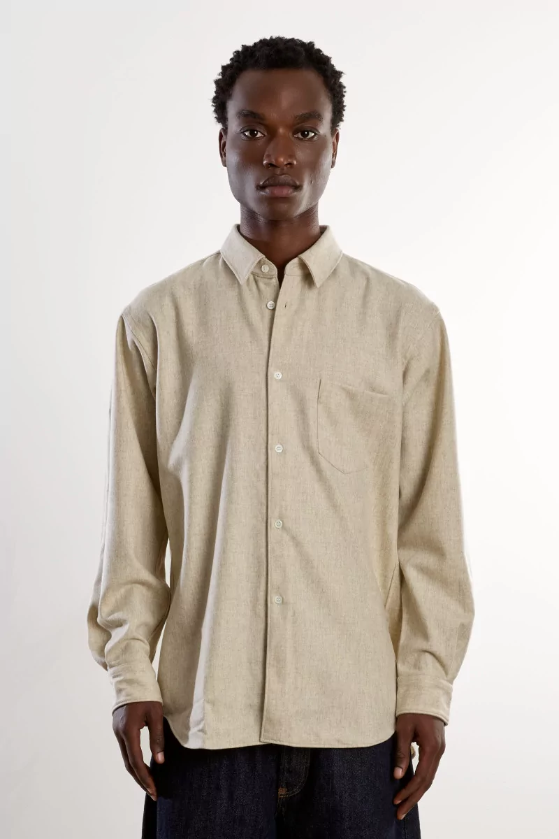 Comme des Garçons SHIRT Wool Flannel Shirt – Beige | Centre Commercial