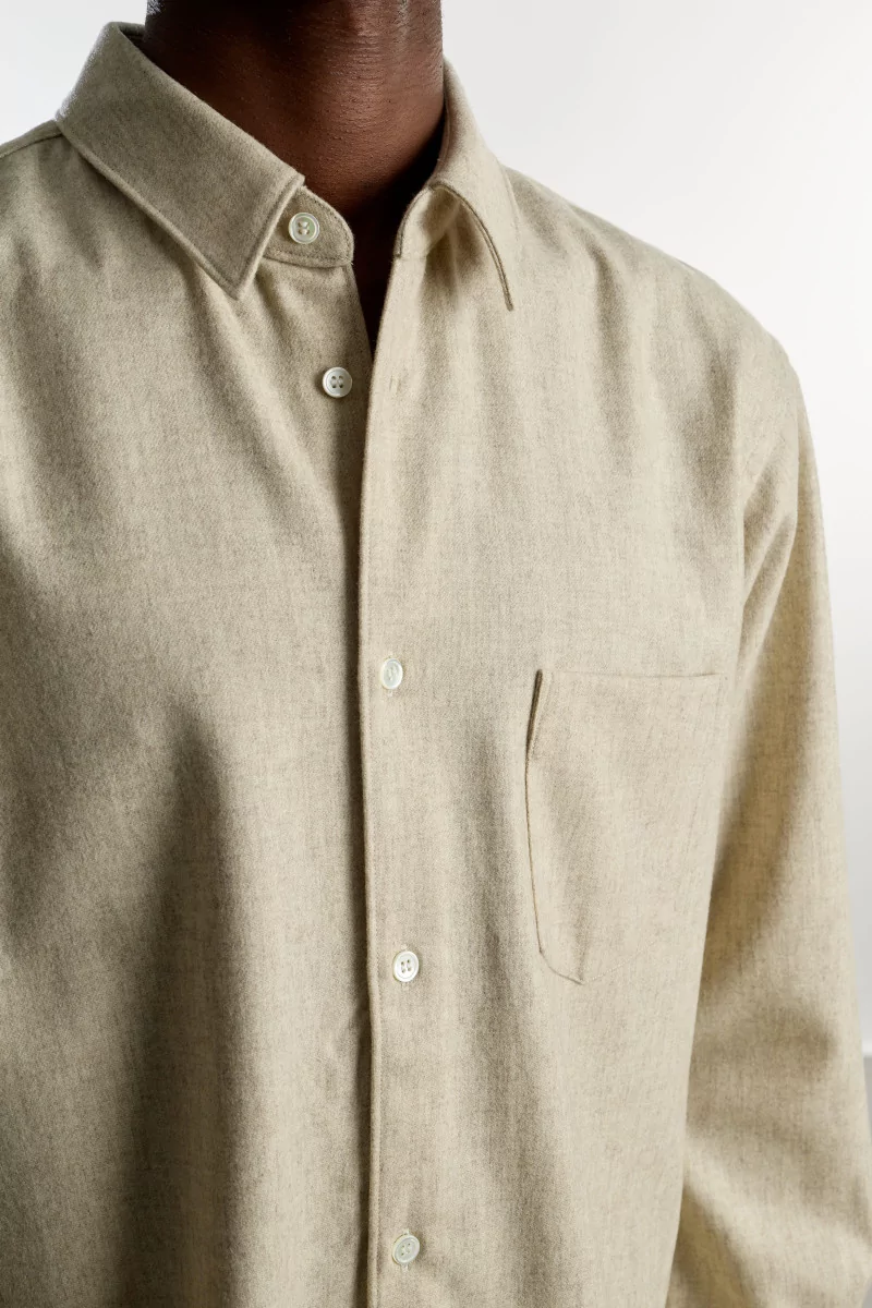 Chemise Flanelle Laine Comme des Garçons SHIRT – Beige | Centre Commercial