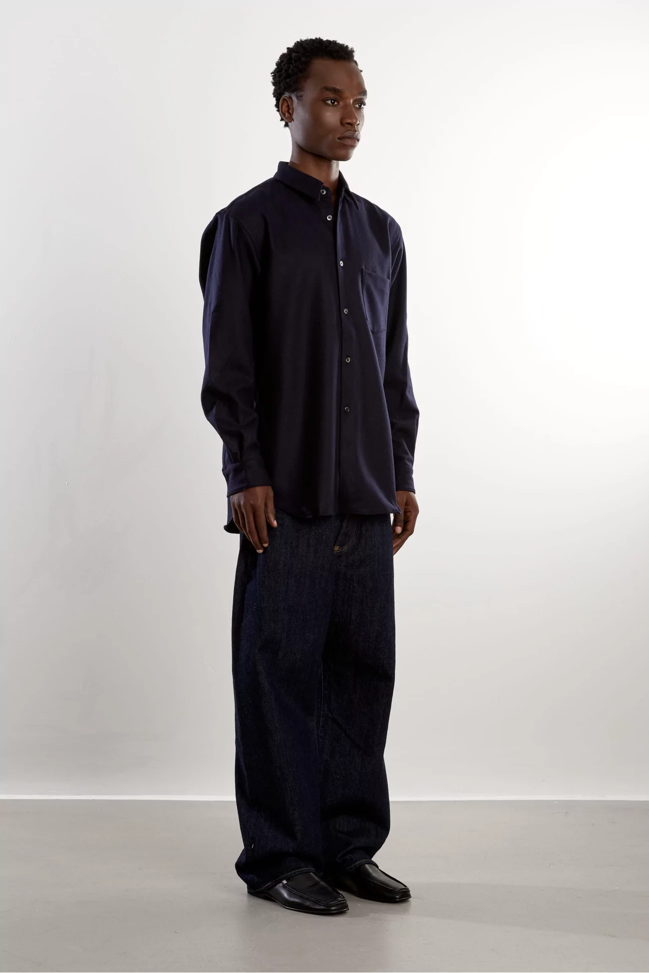 Comme des Garçons SHIRT Wool Flannel Shirt – Navy | Centre Commercial