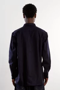 Comme des Garçons SHIRT Wool Flannel Shirt – Navy | Centre Commercial