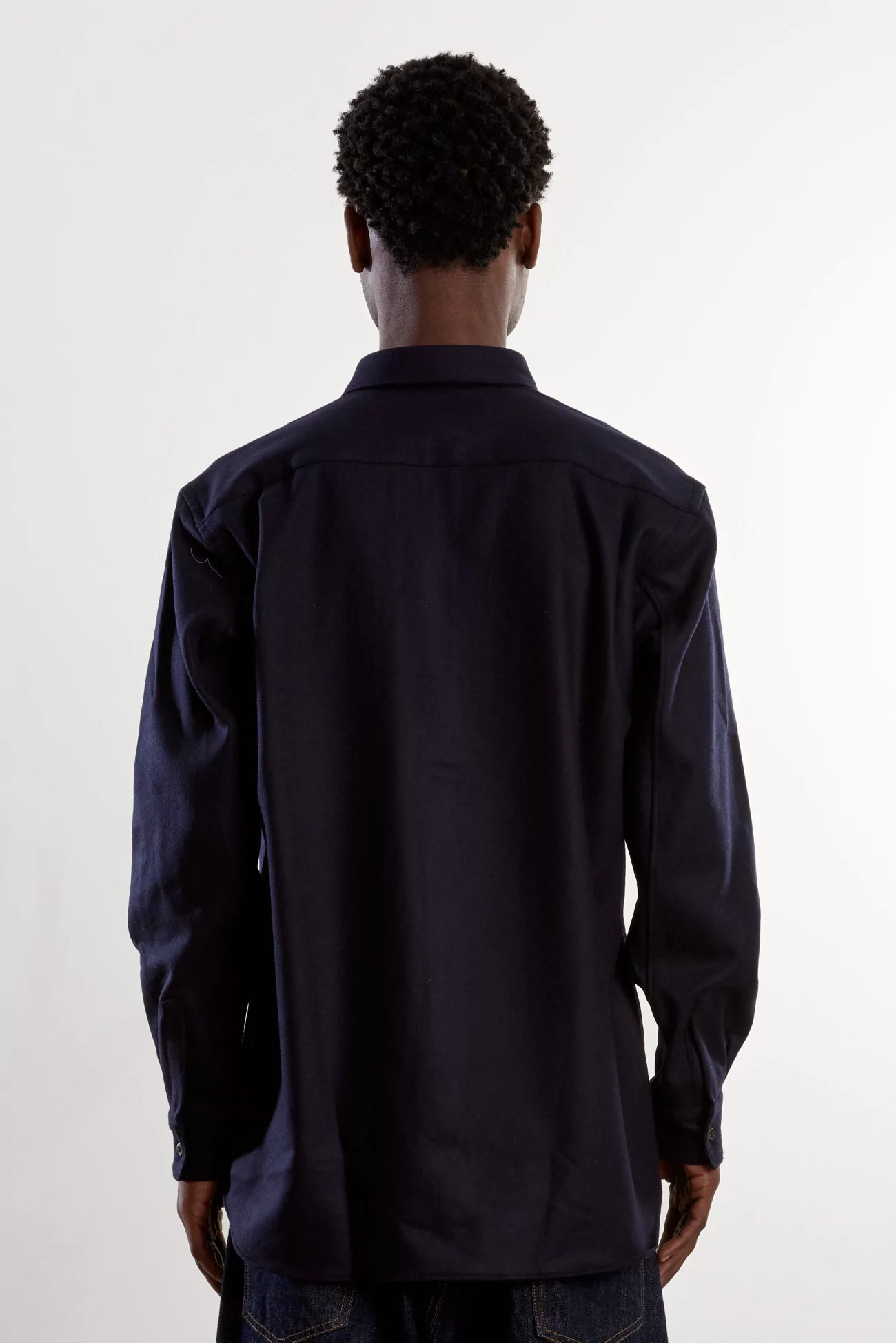 Comme des Garçons SHIRT Wool Flannel Shirt – Navy | Centre Commercial