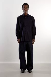 Comme des Garçons SHIRT Wool Flannel Shirt – Navy | Centre Commercial