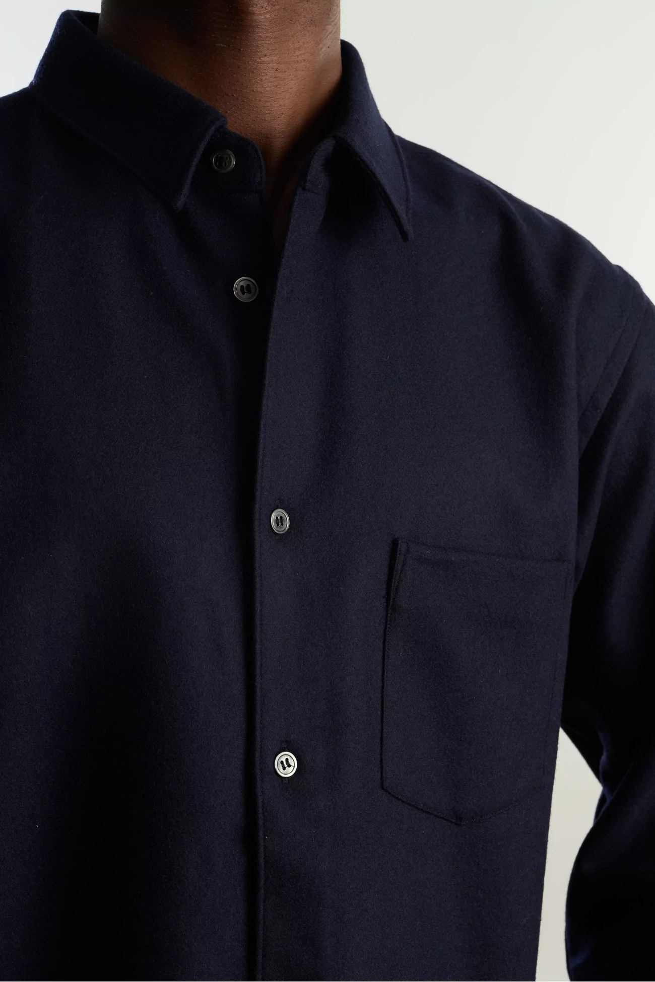 Chemise Flanelle Laine Comme des Garçons SHIRT – Navy | Centre Commercial
