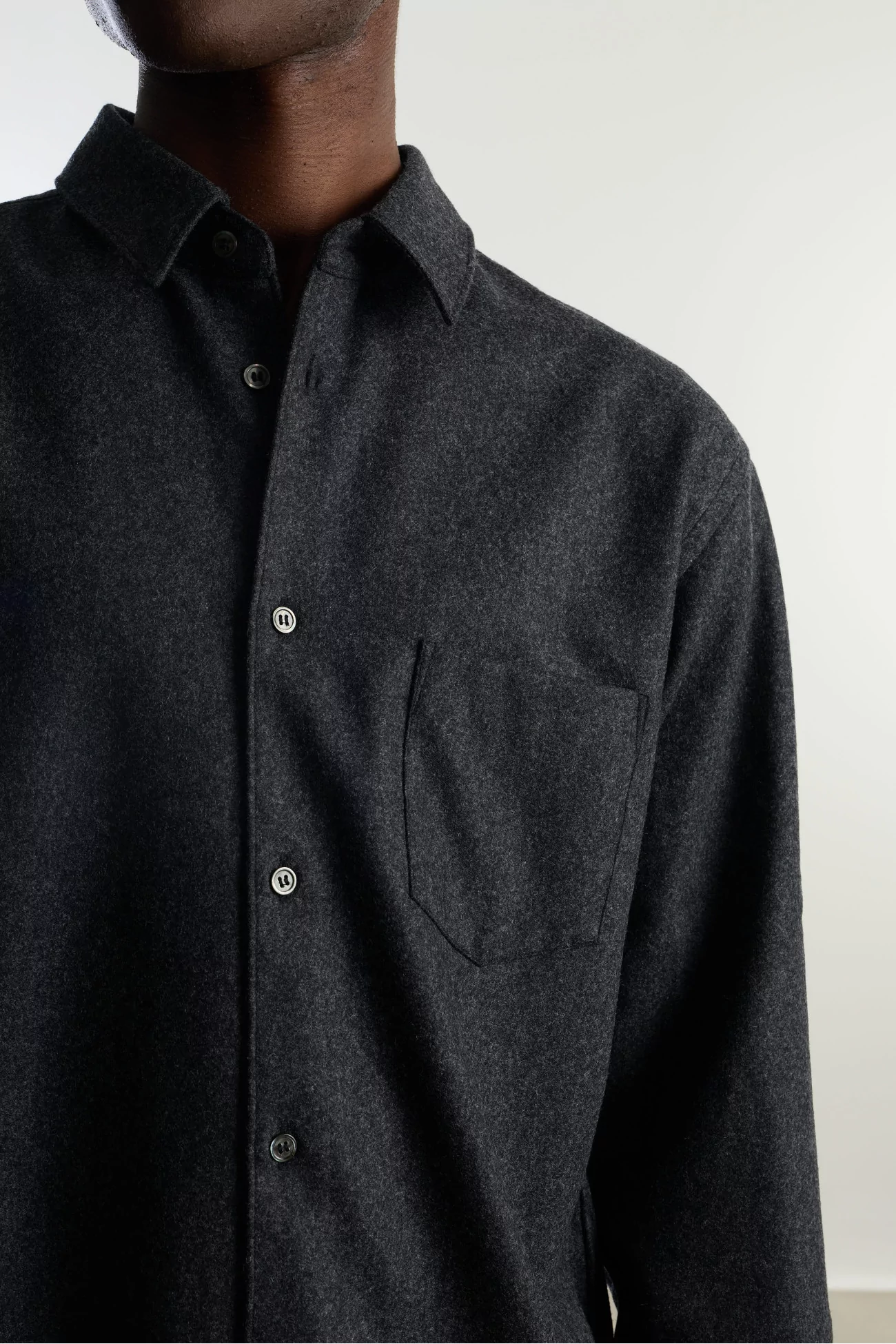 Chemise Flanelle Laine Comme des Garçons SHIRT – Dark Grey | Centre Commercial