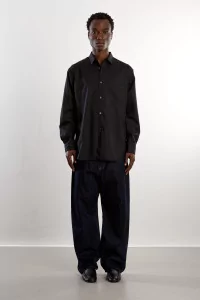 Comme des Garçons SHIRT Pinstripe Shirt – Black | Centre Commercial