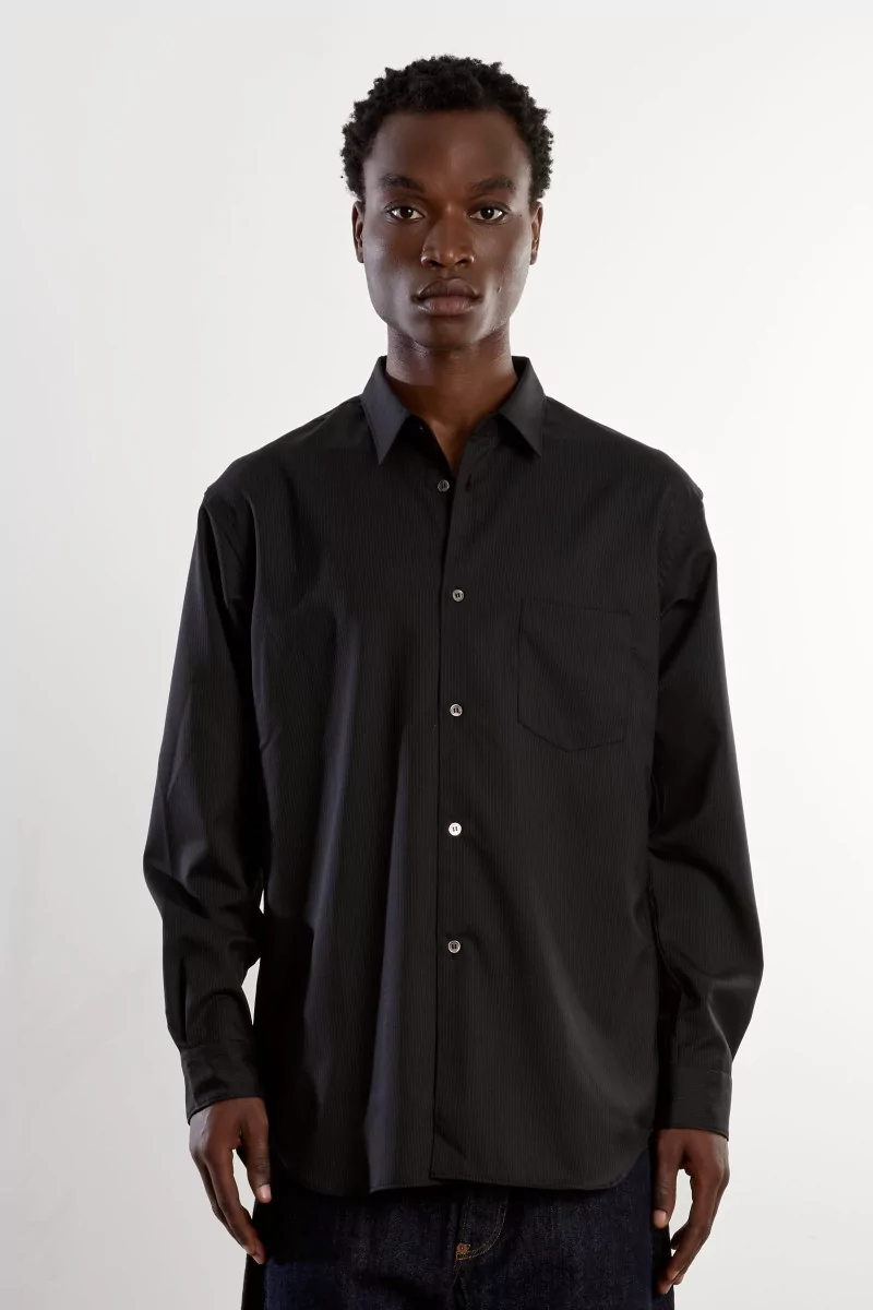 Comme des Garçons SHIRT Pinstripe Shirt – Black | Centre Commercial