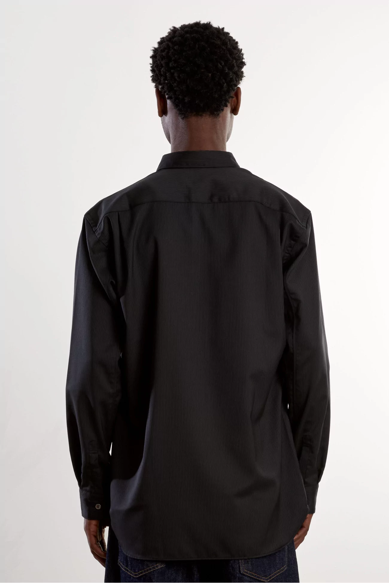 Comme des Garçons SHIRT Pinstripe Shirt – Black | Centre Commercial