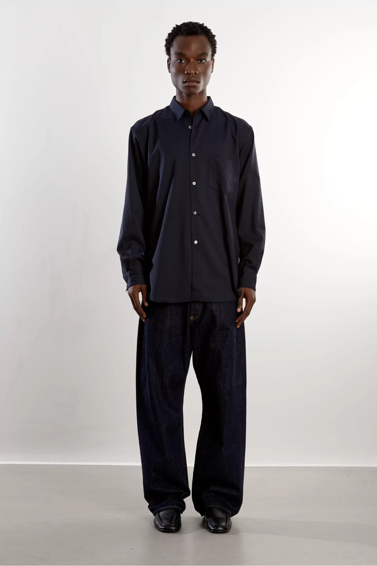 Chemise Pinstripe Comme des Garçons SHIRT – Navy | Centre Commercial