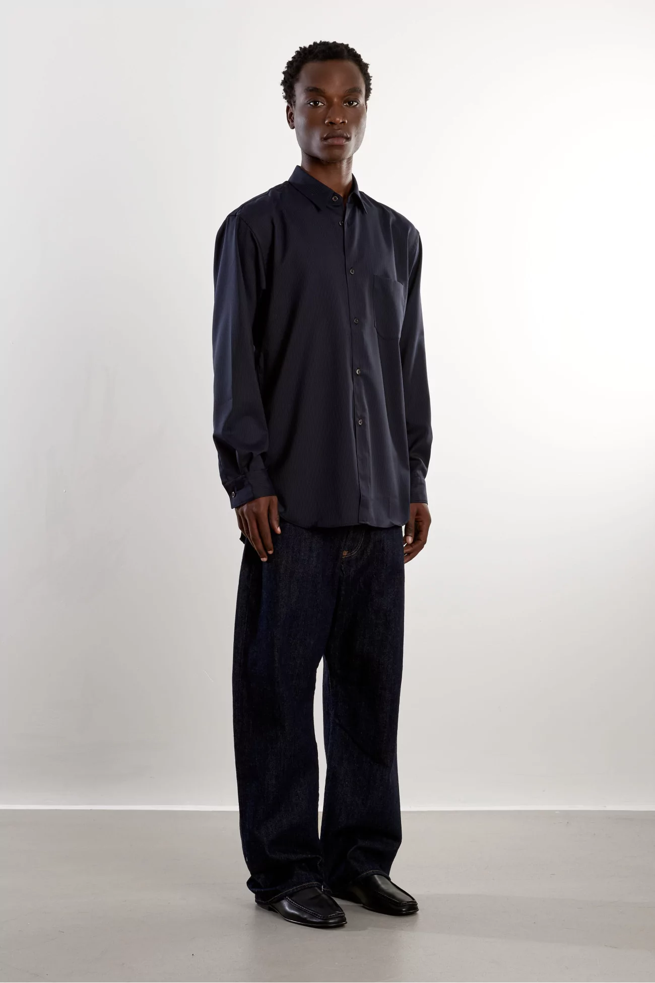 Comme des Garçons SHIRT Pinstripe Shirt – Navy | Centre Commercial