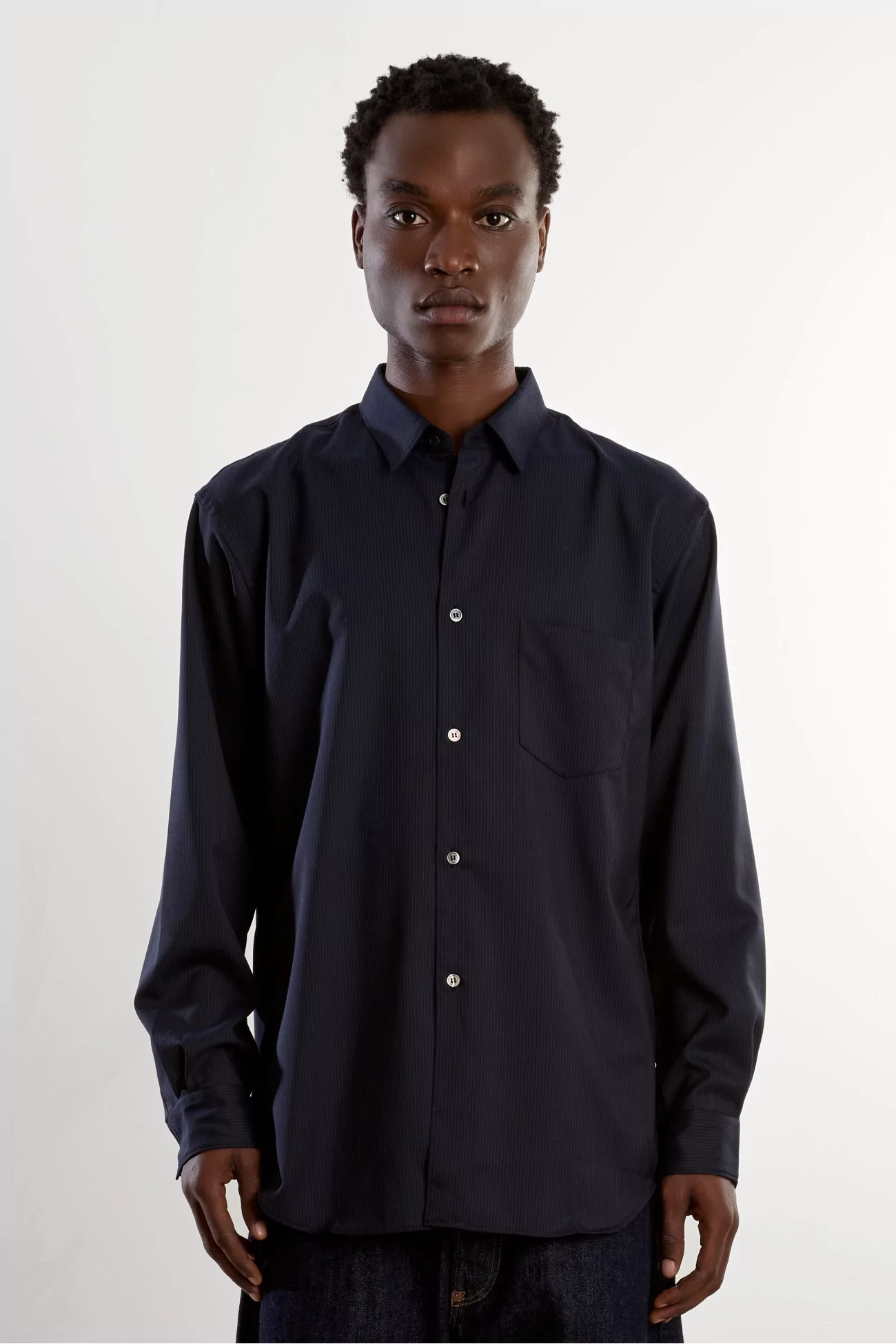 Chemise Pinstripe Comme des Garçons SHIRT – Navy | Centre Commercial