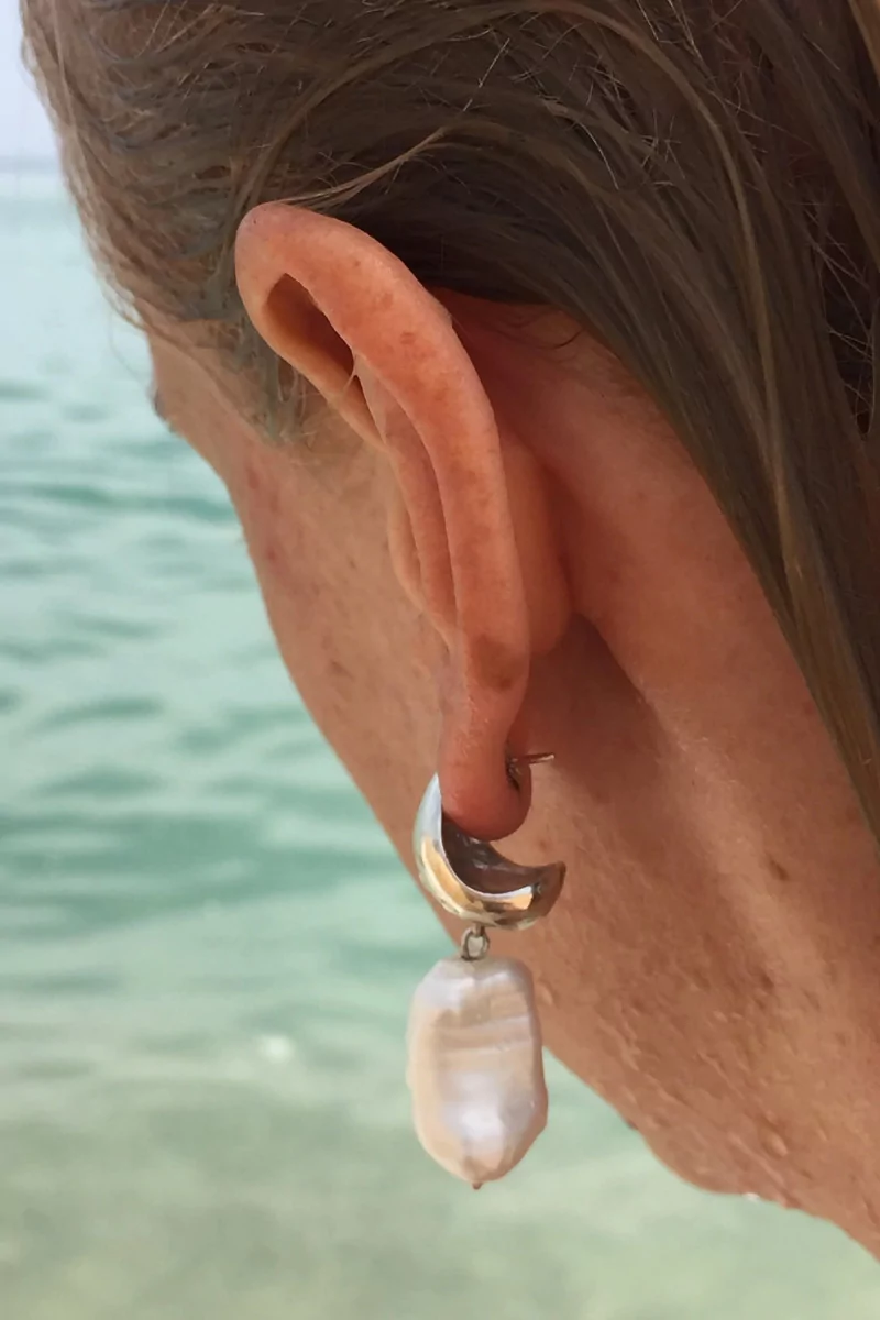 Boucles d'Oreilles Ava Perles Argent – Silver | Centre Commercial