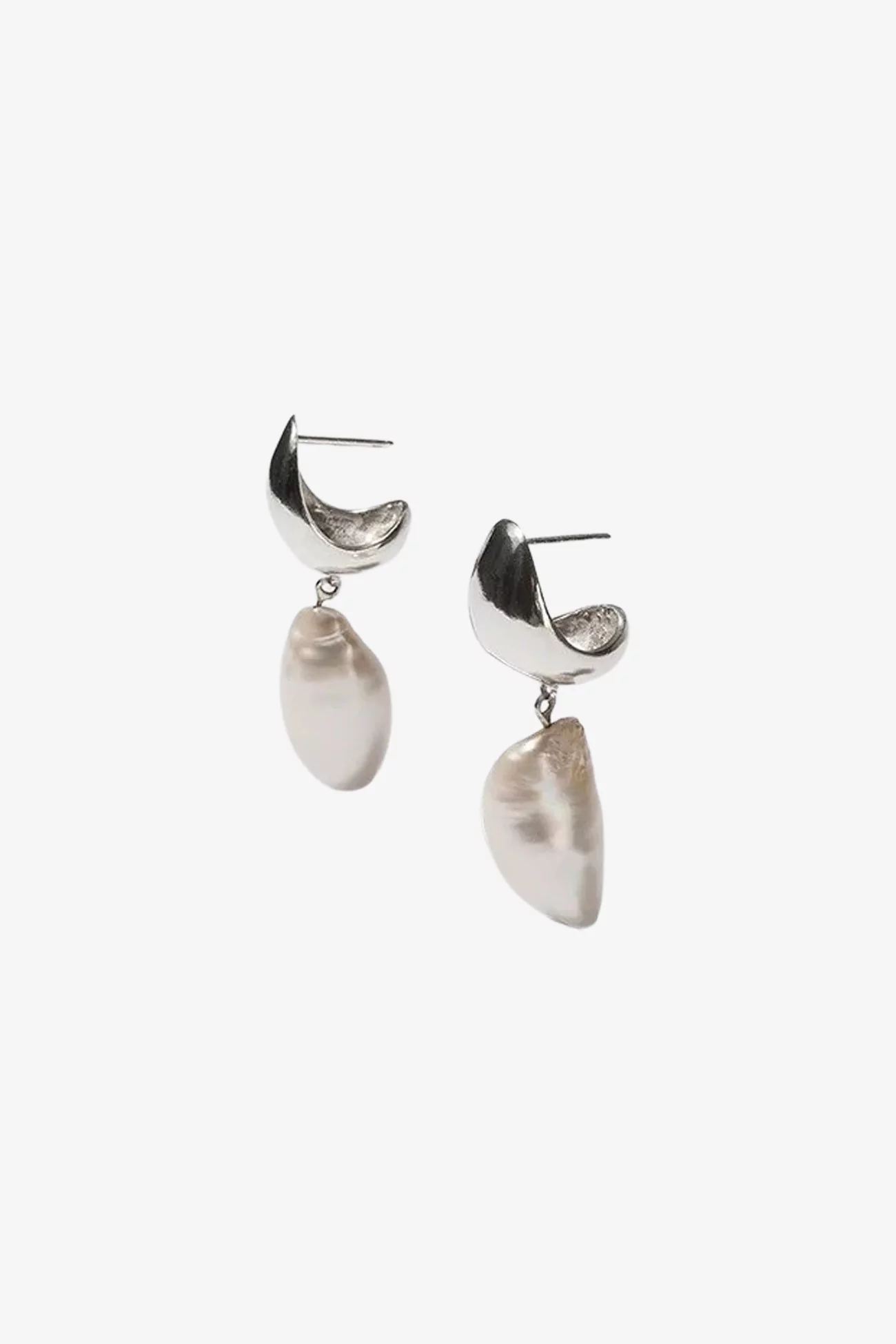 Ava Pearl Silver Earrings – Silver | Centre Commercial