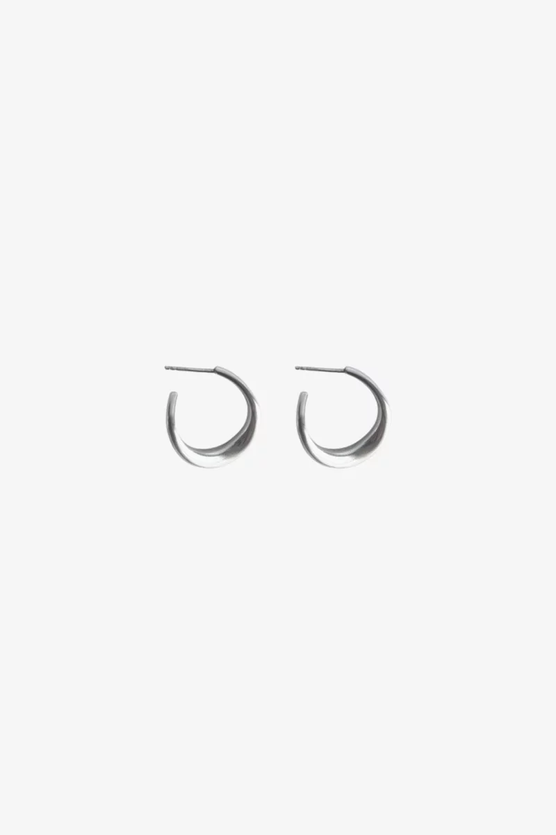Curva 925 Silver Hoops – Silver | Centre Commercial