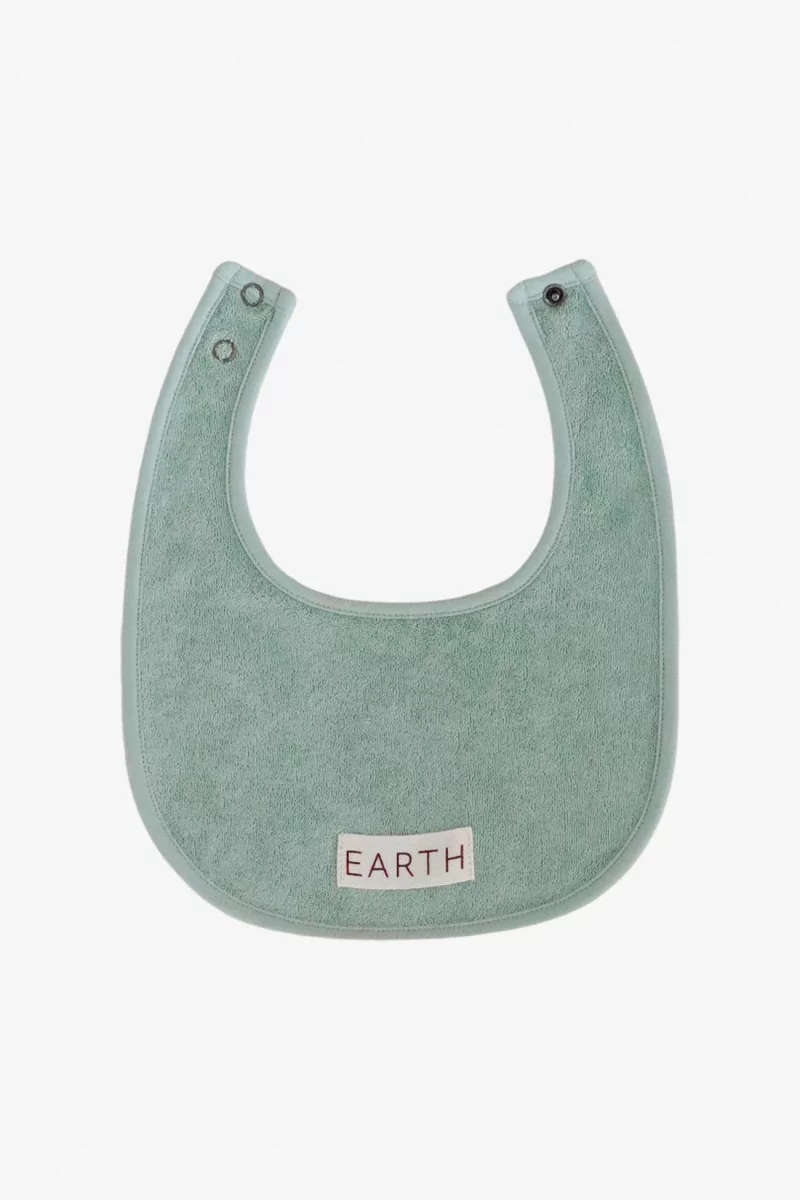 Bavoir Bébé Coton Bio – Sage Green | Centre Commercial