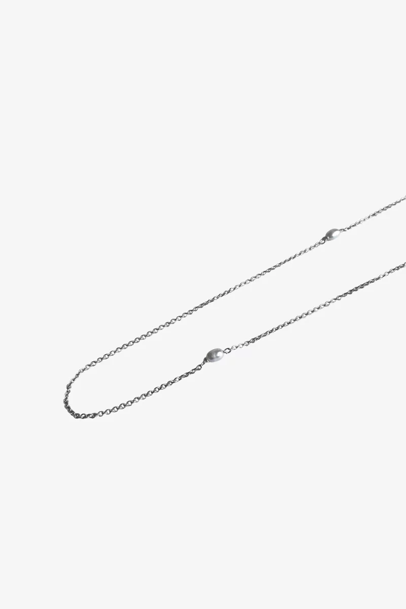 Long Perlita 925 Silver Necklace – Silver | Centre Commercial