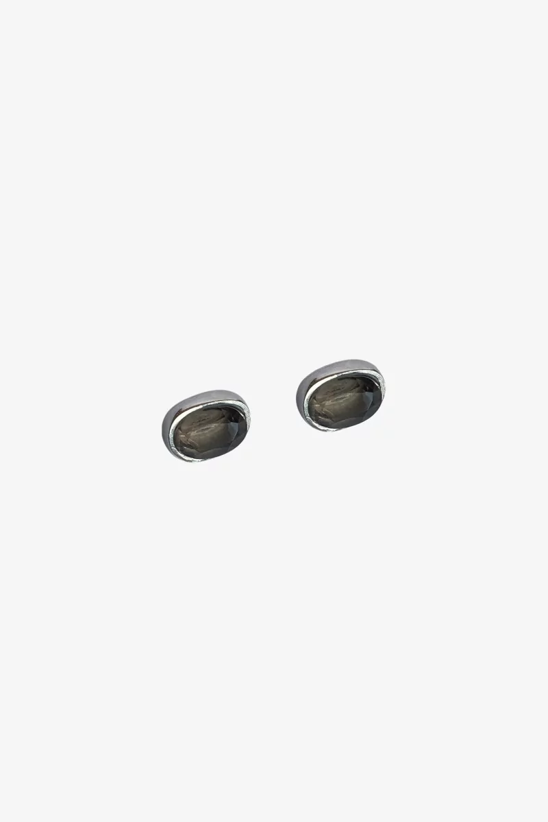 Smoky Quartz 925 Silver Earrings – Silver | Centre Commercial