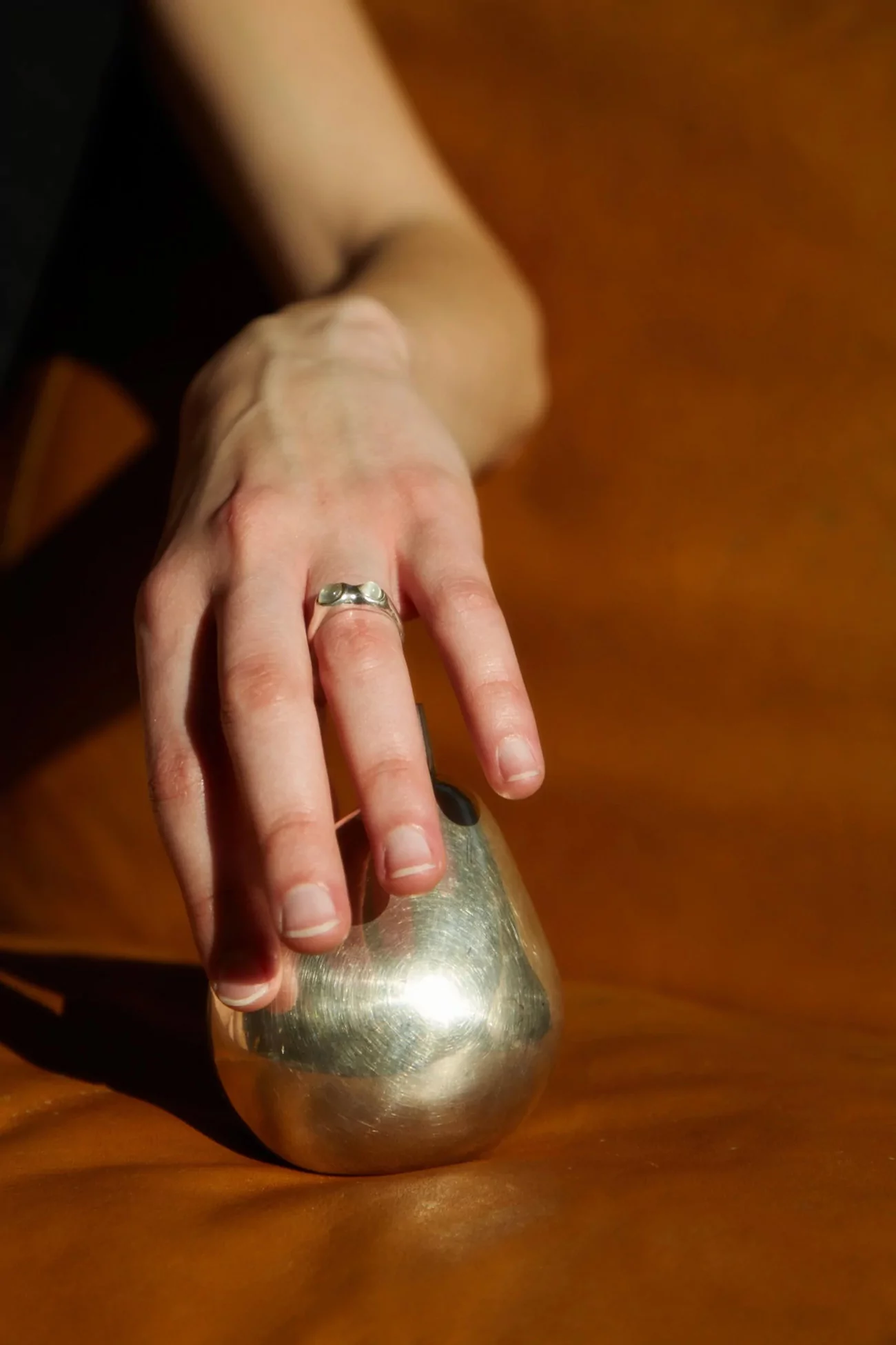Bague Two Stone Pierre de Lune – Silver | Centre Commercial