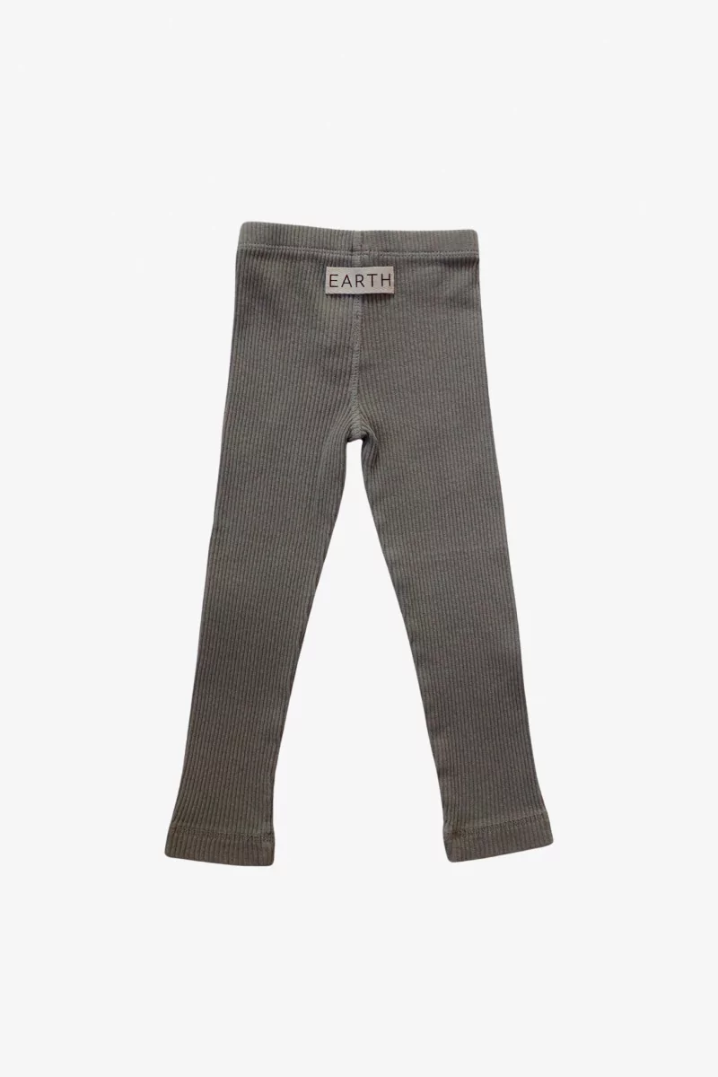 Baby Ribbed Cotton Pants – Khaki | Centre Commercial