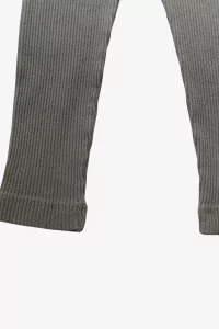 Baby Ribbed Cotton Pants – Khaki | Centre Commercial