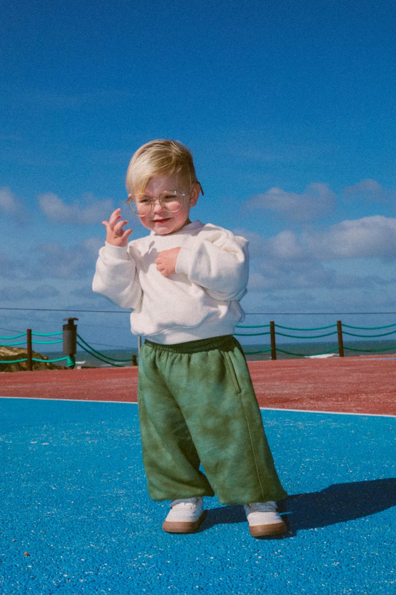 Kids Organic Cotton Bottom – Grass Green Tie Dye | Centre Commercial