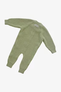 Combinaison Bébé Maille Coton Bio – Light Olive | Centre Commercial