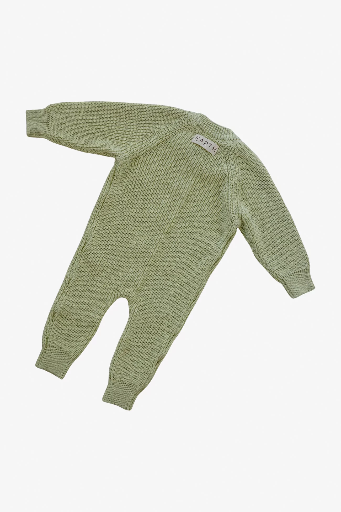 Baby Organic Knit Jumpsuit – Light Olive | Centre Commercial