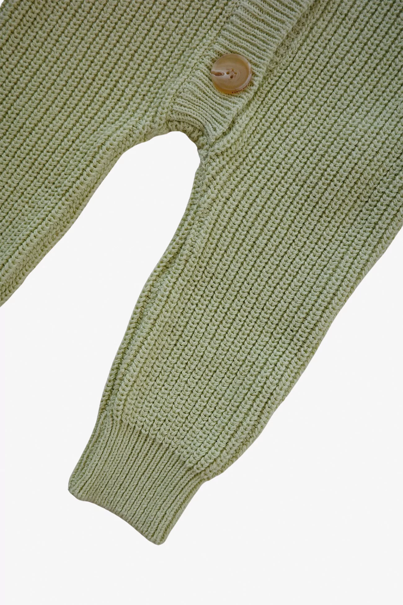 Baby Organic Knit Jumpsuit – Light Olive | Centre Commercial