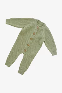 Baby Organic Knit Jumpsuit – Light Olive | Centre Commercial