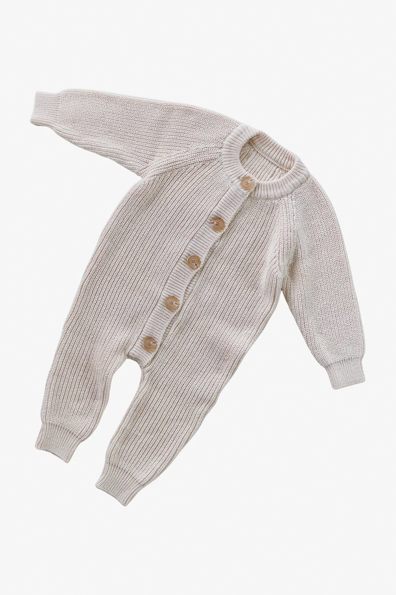 Baby Organic Knit Jumpsuit – Cream | Centre Commercial