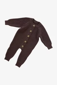 Combinaison Bébé Maille Coton Bio – Brown | Centre Commercial