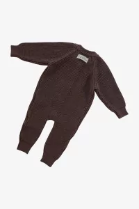 Combinaison Bébé Maille Coton Bio – Brown | Centre Commercial