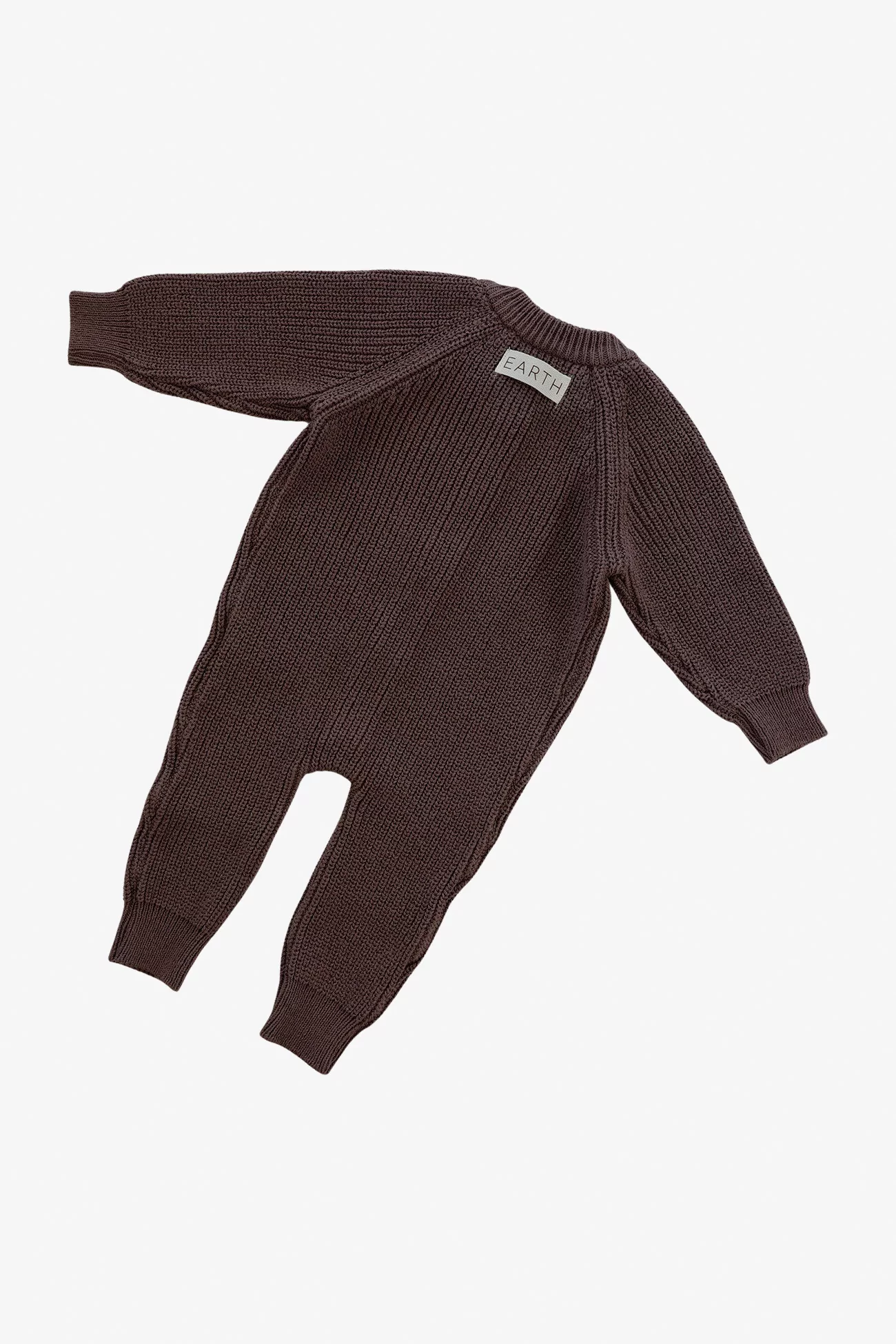 Baby Organic Knit Jumpsuit – Brown | Centre Commercial