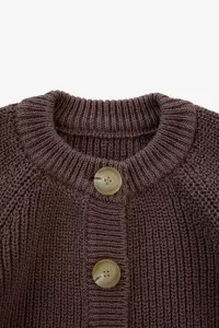 Combinaison Bébé Maille Coton Bio – Brown | Centre Commercial