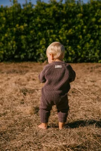 Combinaison Bébé Maille Coton Bio – Brown | Centre Commercial