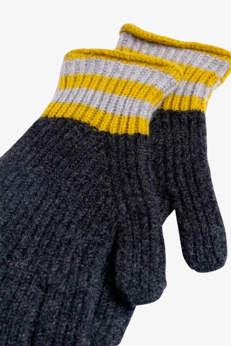 Love My Ribbed Lambswool Gloves – Charcoal | Centre Commercial