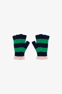 Striped No Fingers Lambswool Gloves – Green Delight | Centre Commercial