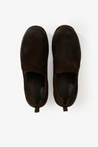 Non-Safety Slip-On Waxed Suede Shoes – Deep Brown | Centre Commercial
