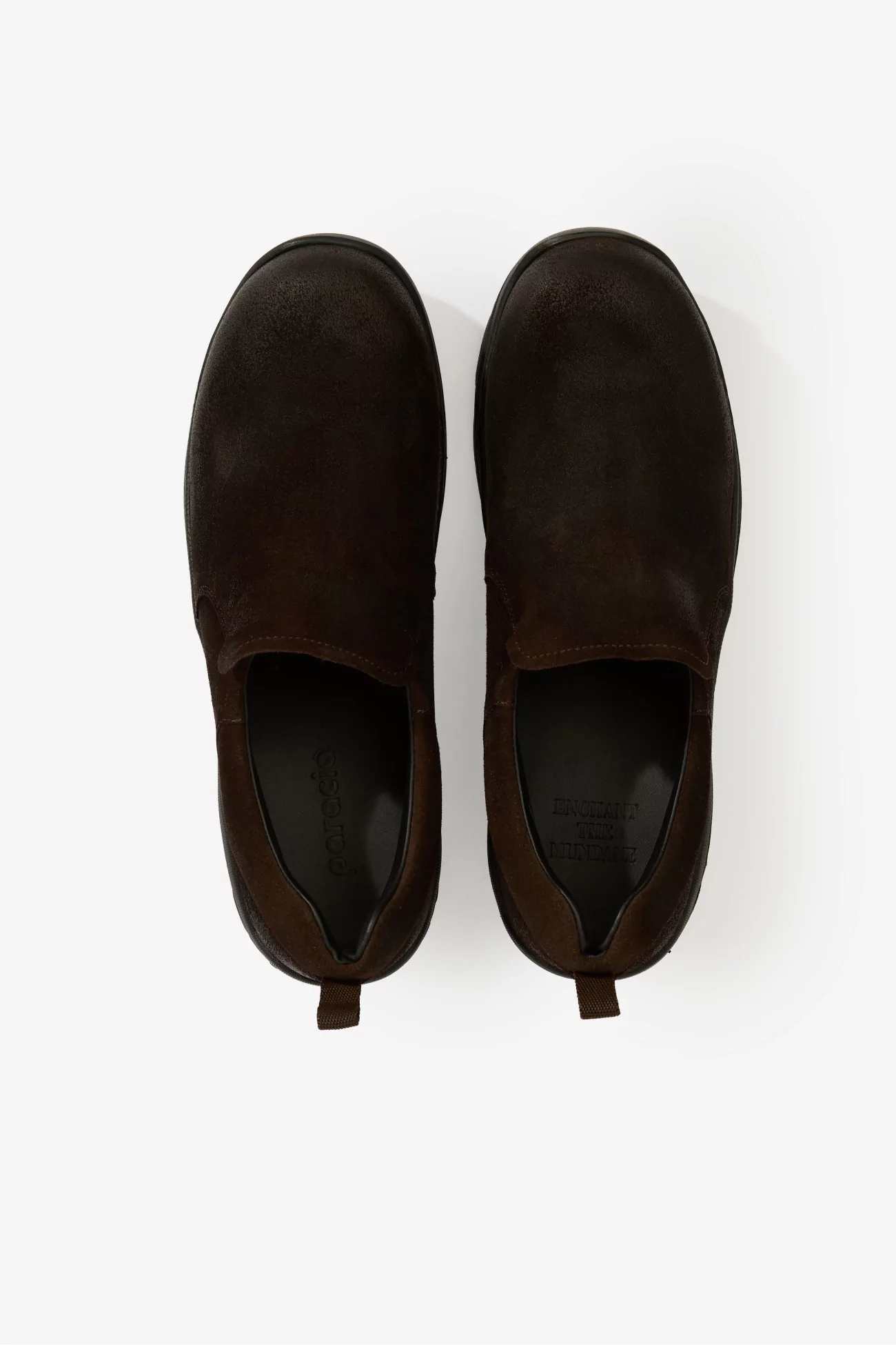 Non-Safety Slip-On Waxed Suede Shoes – Deep Brown | Centre Commercial