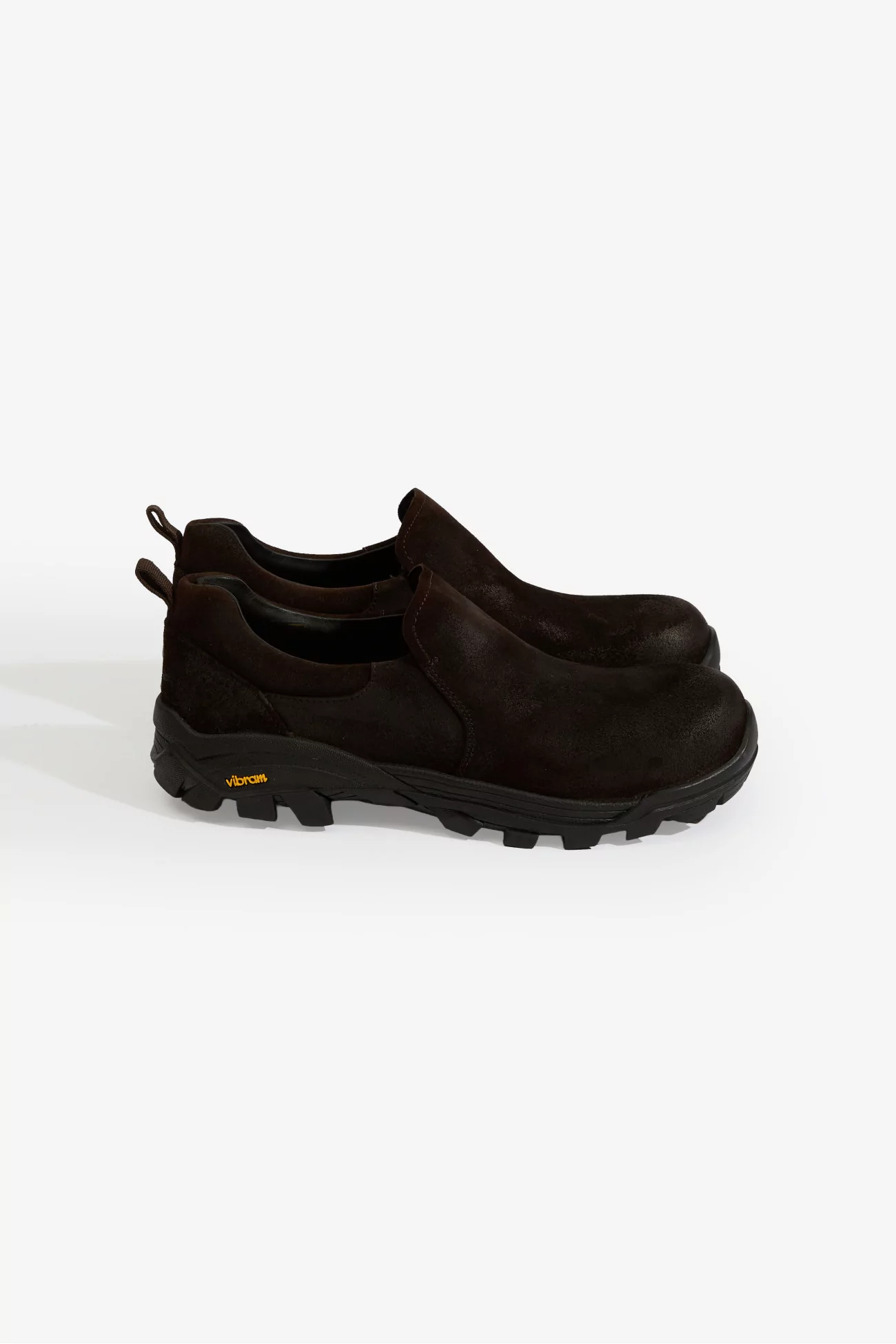 Non-Safety Slip-On Waxed Suede Shoes – Deep Brown | Centre Commercial