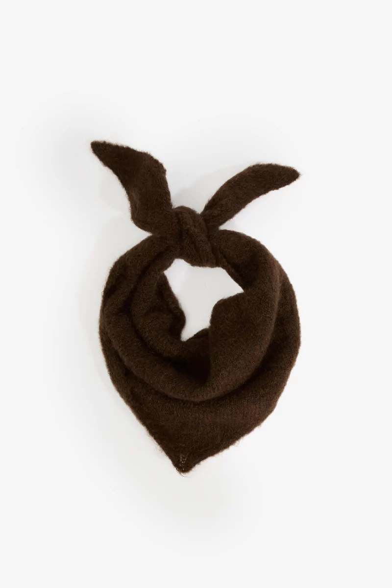 Jenna Triangle Mohair Scarf – Chocolate | Centre Commercial