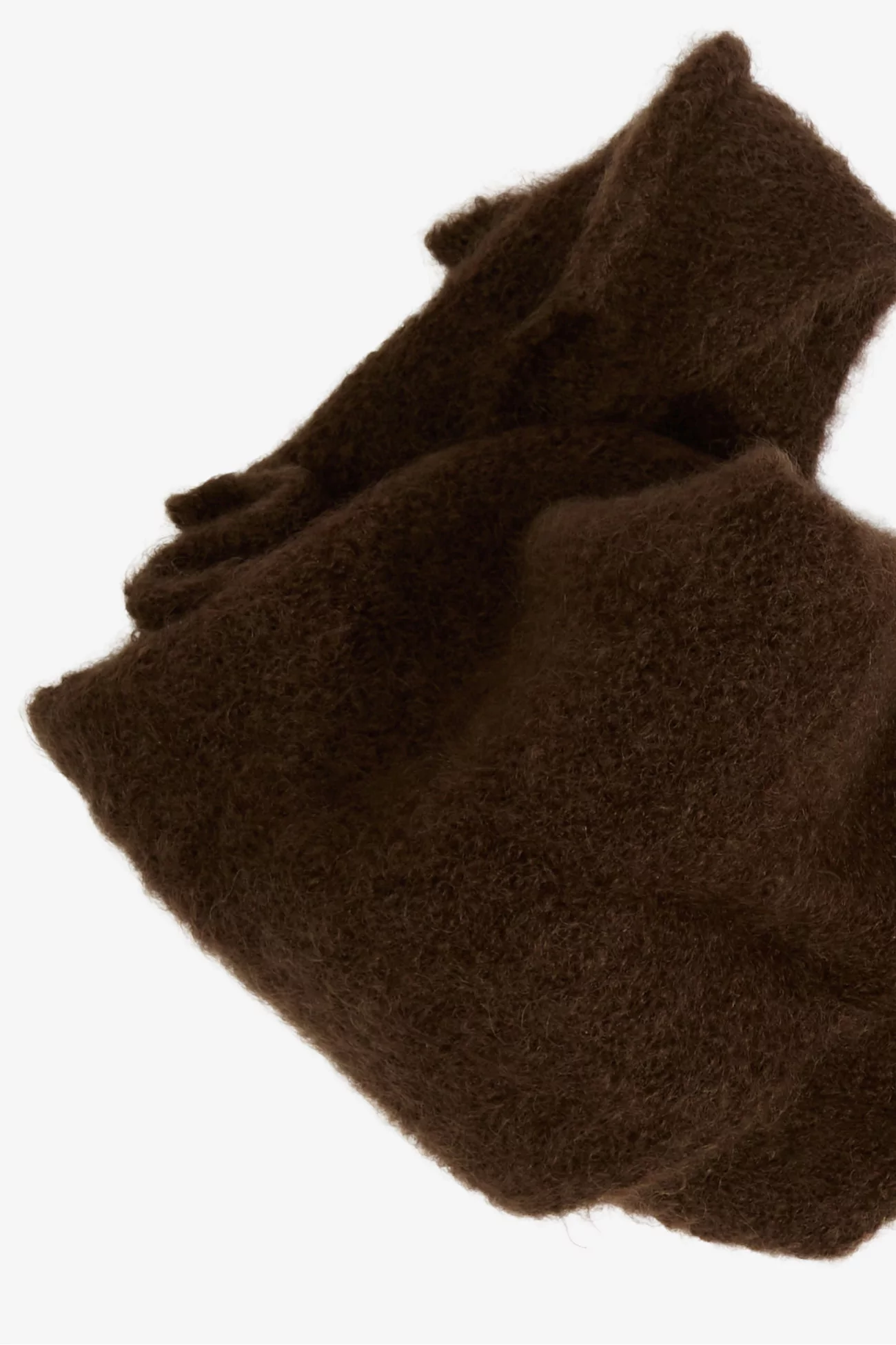 Jenna Triangle Mohair Scarf – Chocolate | Centre Commercial