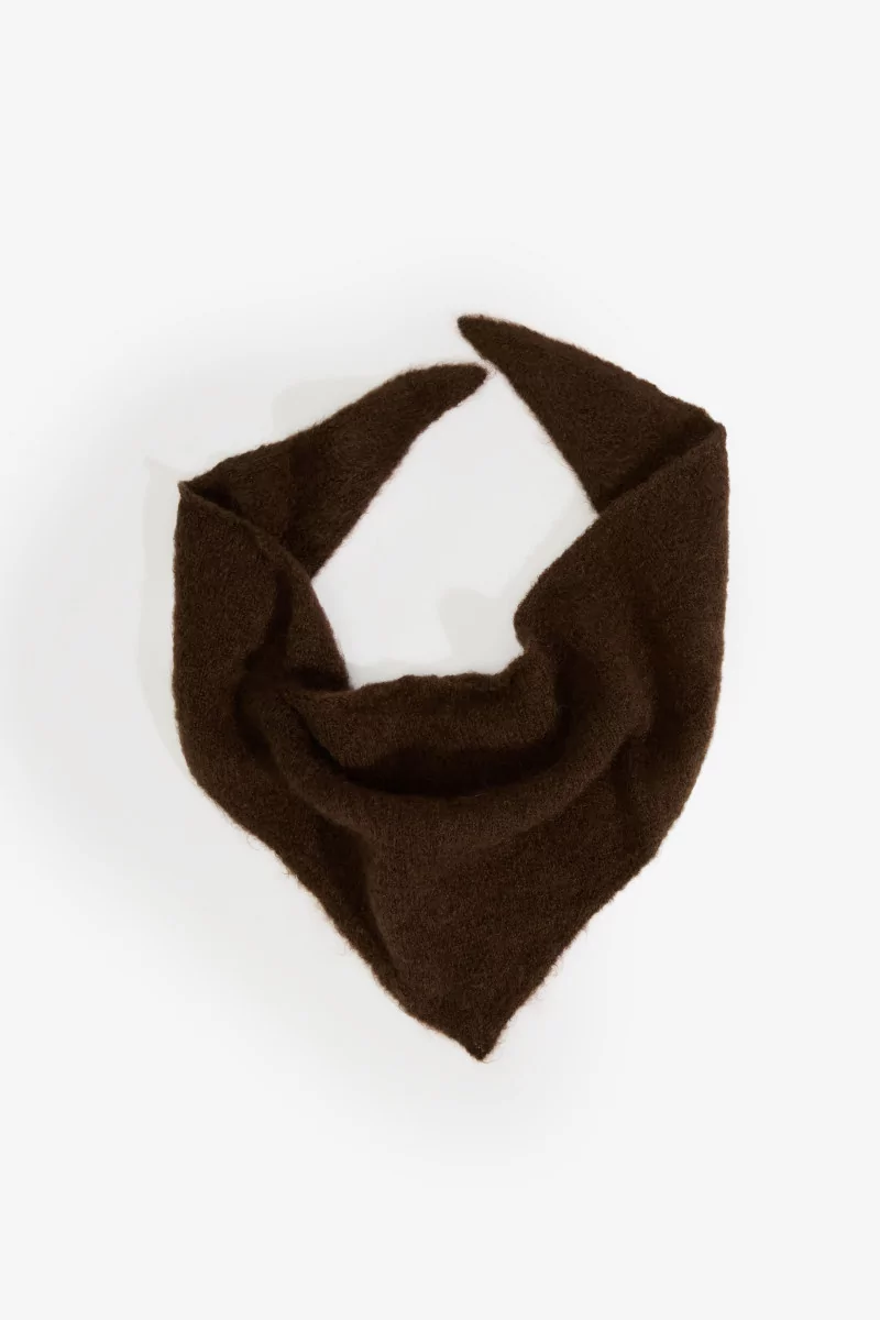 Jenna Triangle Mohair Scarf – Chocolate | Centre Commercial