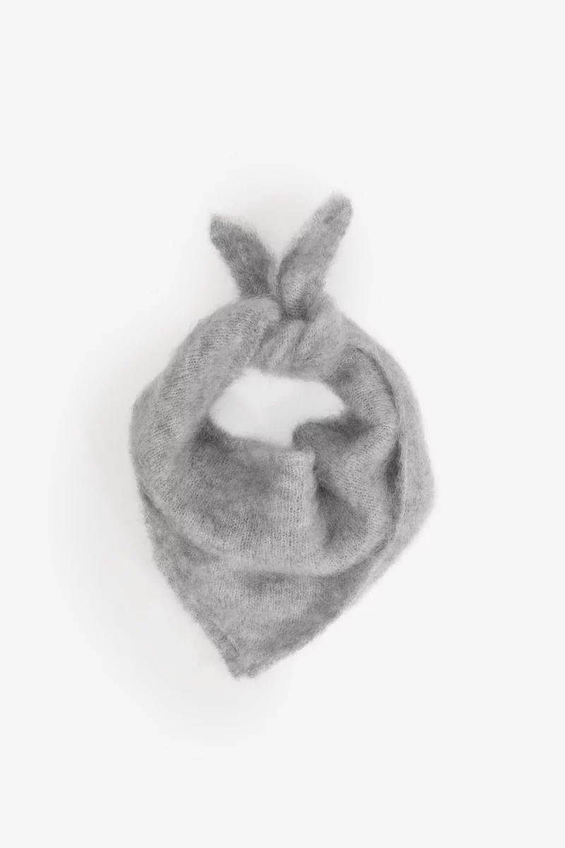 Écharpe Triangle Jenna Mohair – Gris | Centre Commercial